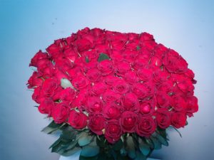 赤バラ 花束 100本