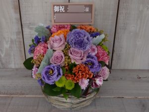 フラワーアレンジメント　個展開催御祝　大原舞様宛　3331 Arts Chiyoda