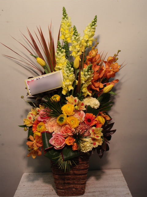 アレンジメントを数点