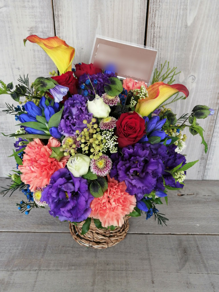 品川区上大崎にお届けした開店お祝いのアレンジメントフラワー