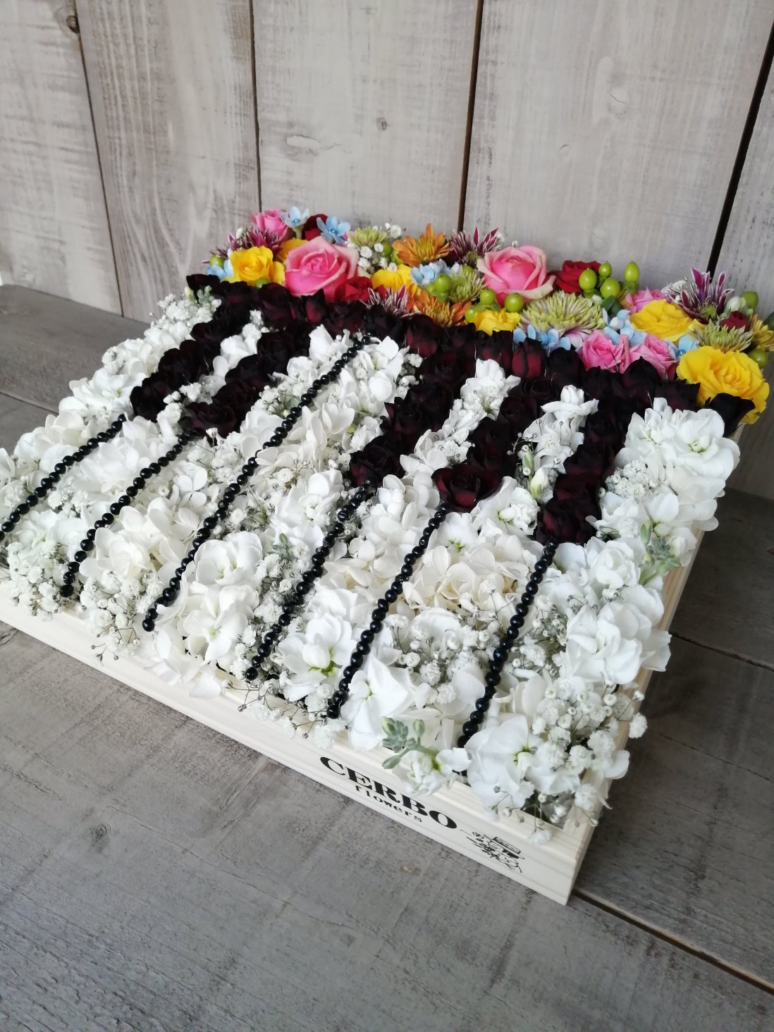 ピアノ（鍵盤）型オーダーメイドフラワー