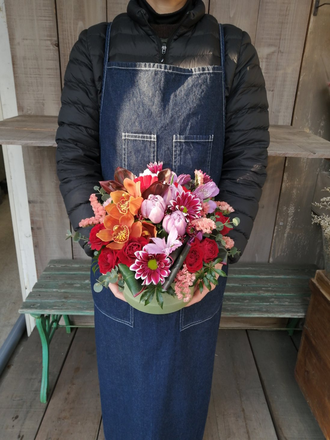 5000円　生花アレンジメント　誕生日御祝い