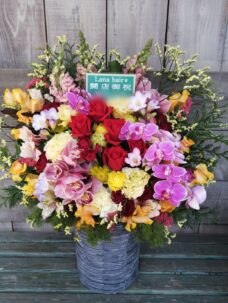 美容室の開店御祝いにお届けしたアレンジメント＠千葉県