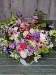 オフィス移転御祝いにお届けしたアレンジメント＠中央区銀座