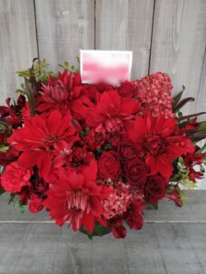 赤いアレンジメント！