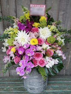 会長就任御祝いの豪華なアレンジメント＠品川区