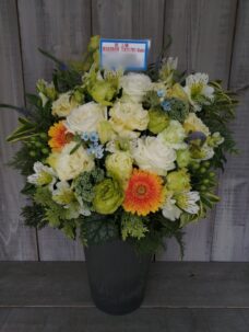 上場御祝いのアレンジメントフラワー＠千代田区