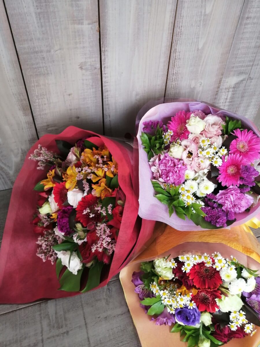 CM撮影 終了後の花束