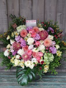 会社設立5周年御祝いのアレンジメント＠千代田区