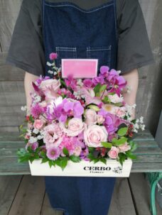 誕生日お祝いのボックスフラワー＠港区