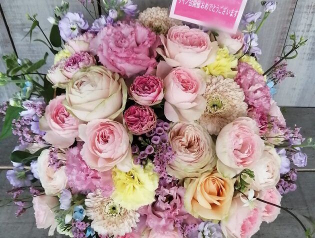 SpaceHACHIKAIにお届けサイン会の花