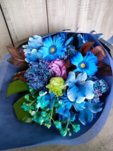 青色系の花束　撮影終了用