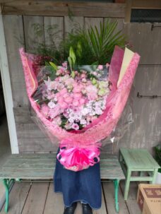 月島スタジオにお届けした撮影終了後の花束