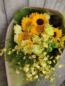 代官山スタジオにお届けした撮影終了後の花束