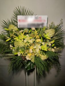 ZeppHanedaにお届けした緑系のスタンド花