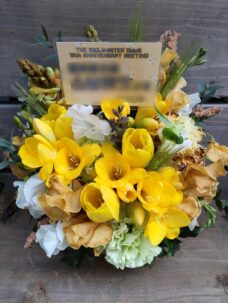 幕張メッセのイベントにお届けした楽屋お見舞いのアレンジメントフラワー